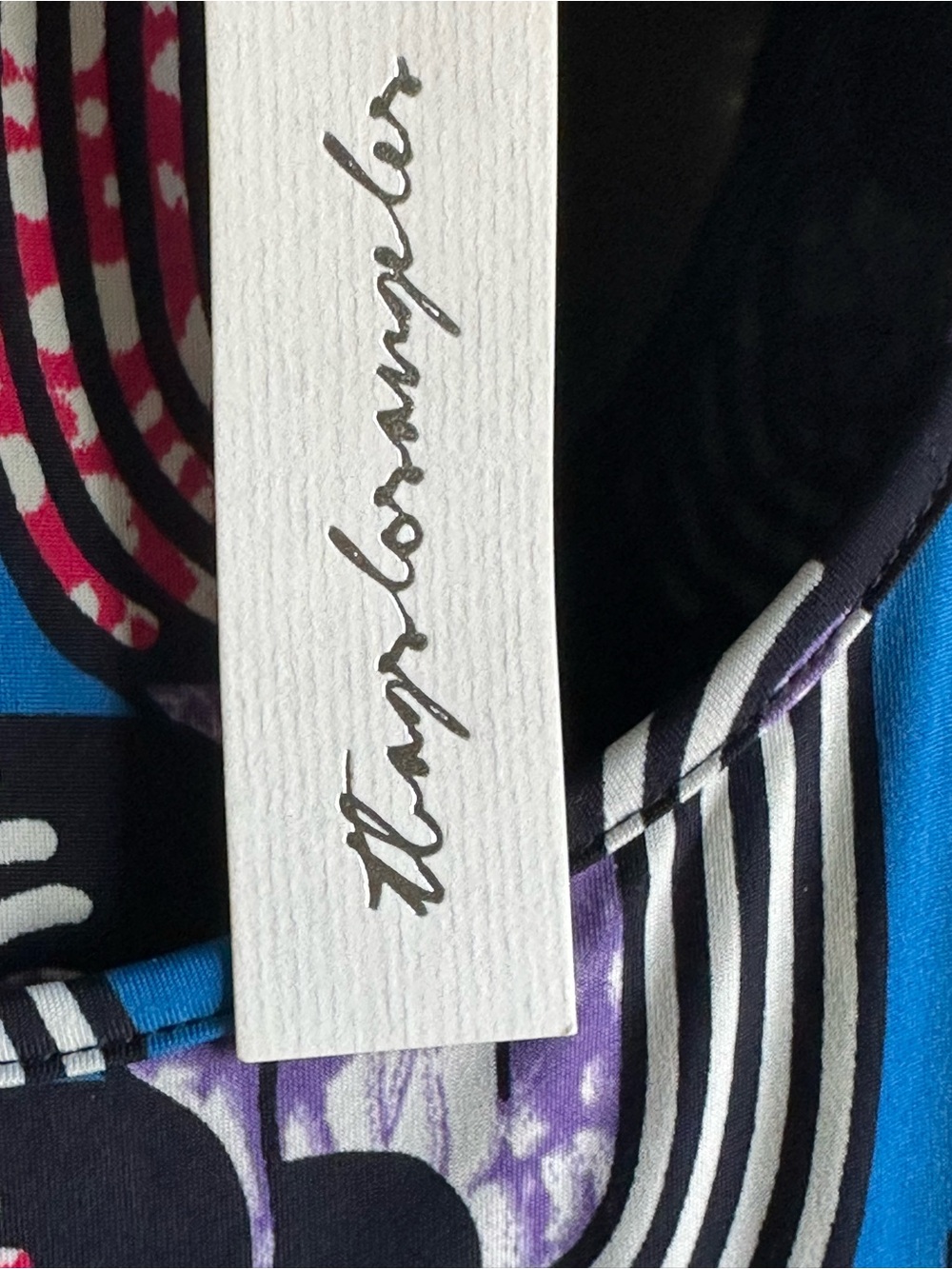 NWT MISA Los Angeles Blue Patterned Sleeveless Tank Maxi Dress. Size Large - Picture 10 of 12
